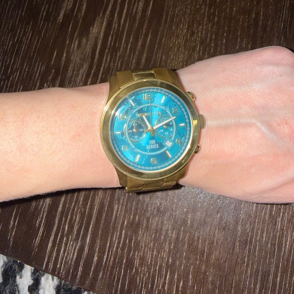 Michael Kors Gold and Blue Women\'s Watch